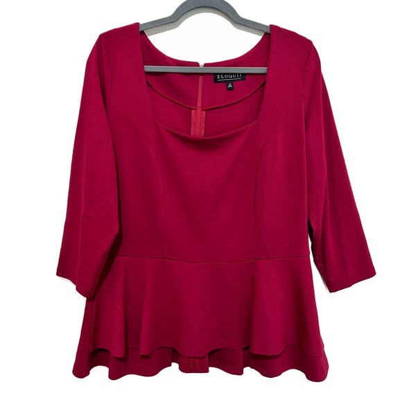 Eloquii Tops - ELOQUII Peplum Top